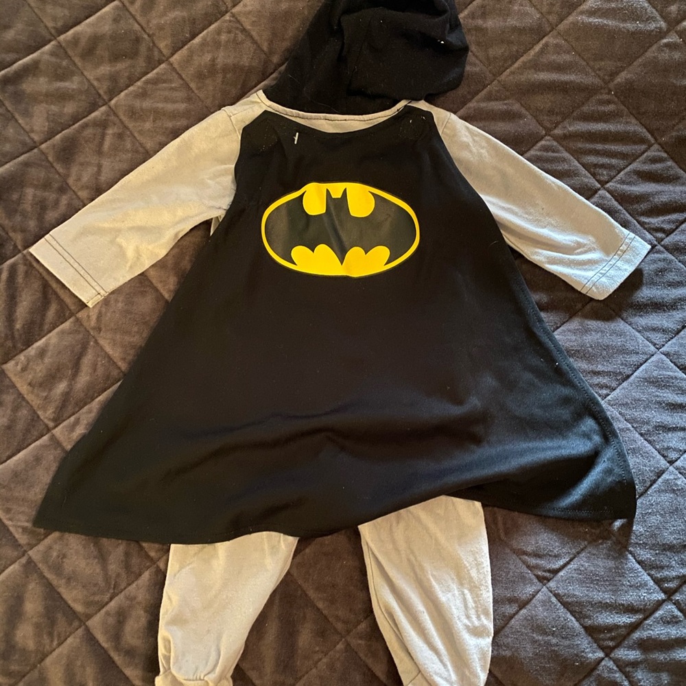 Baby Batman pjs with removable cape and hood
